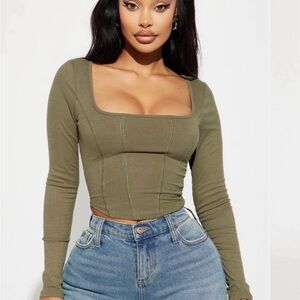 Fashion Nova Daria Ribbed Top